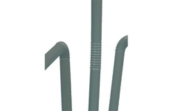 Трубочки со сгибом L=21см серебрян.